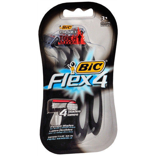 Bic Flex 4 , Disposable Shaver For Men - 3 Ea
